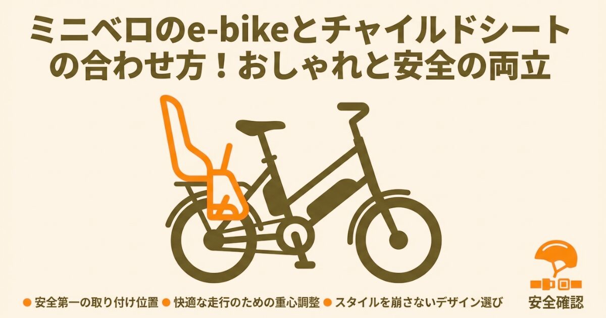 ミニベロのe-bikeとチャイルドシートの合わせ方！おしゃれと安全の両立のイメージ画像