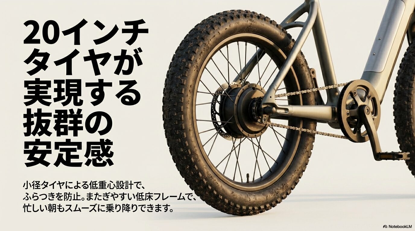 低重心設計とまたぎやすいフレームでふらつきを防止するMATE GO+の走行安定性