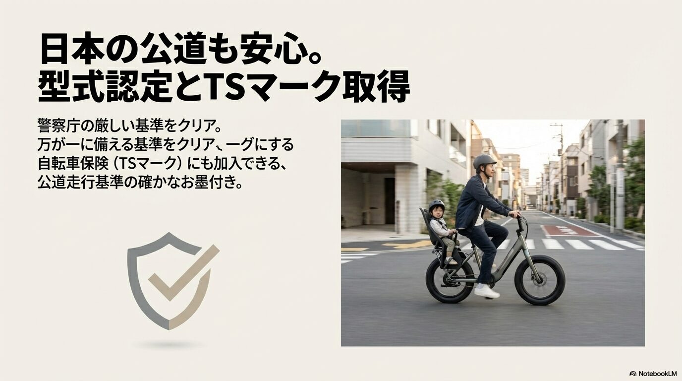 警察庁の基準をクリアした型式認定と自転車保険TSマークに関する解説画像