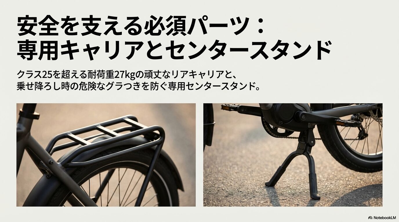 センタースタンドやリアキャリアの重要性と子供1人までの乗員制限ルール