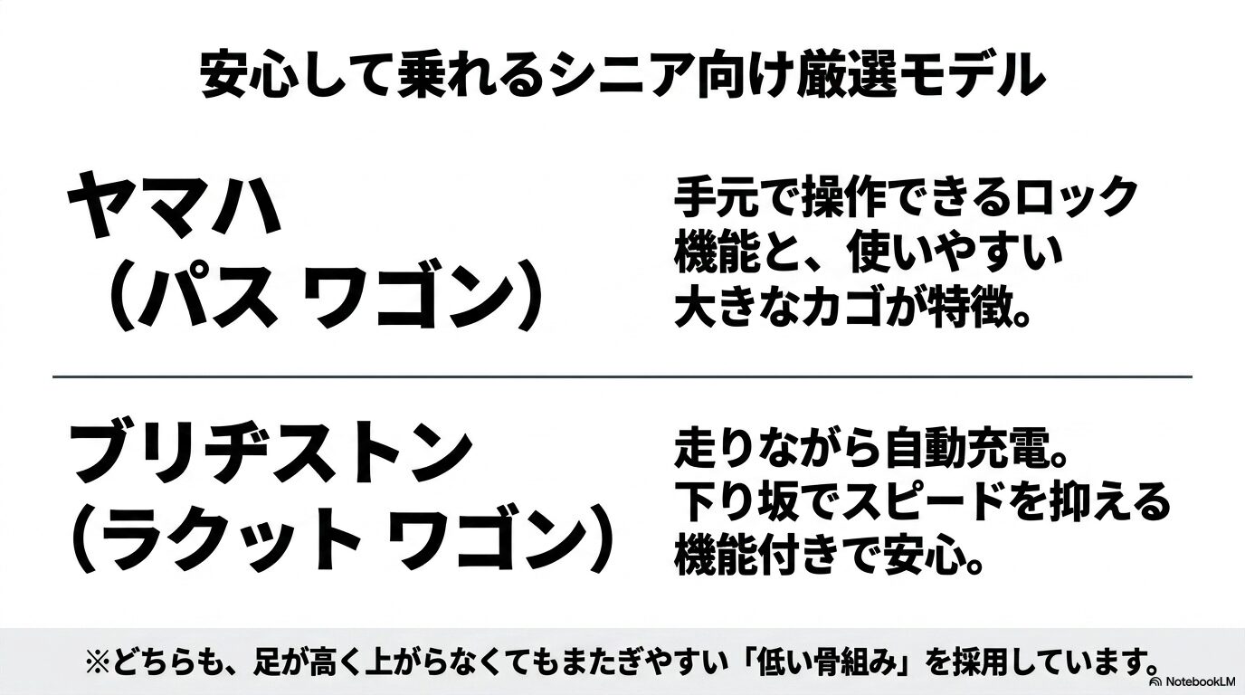 安心して乗れるシニア向け三輪電動自転車のおすすめモデル（ヤマハ、ブリヂストン）