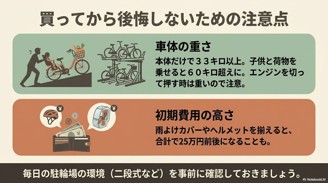 ビッケの車体の重さや初期費用の高さなど購入前に知るべき注意点